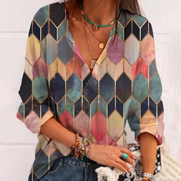 Printed blouse Light The Way