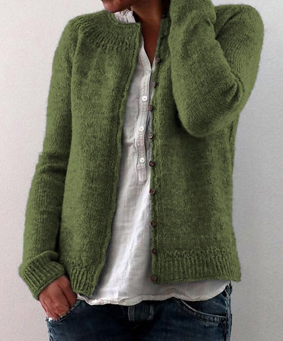 Green monochrome long sleeve sweater