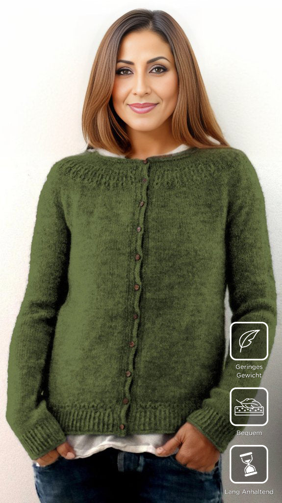 Green monochrome long sleeve sweater