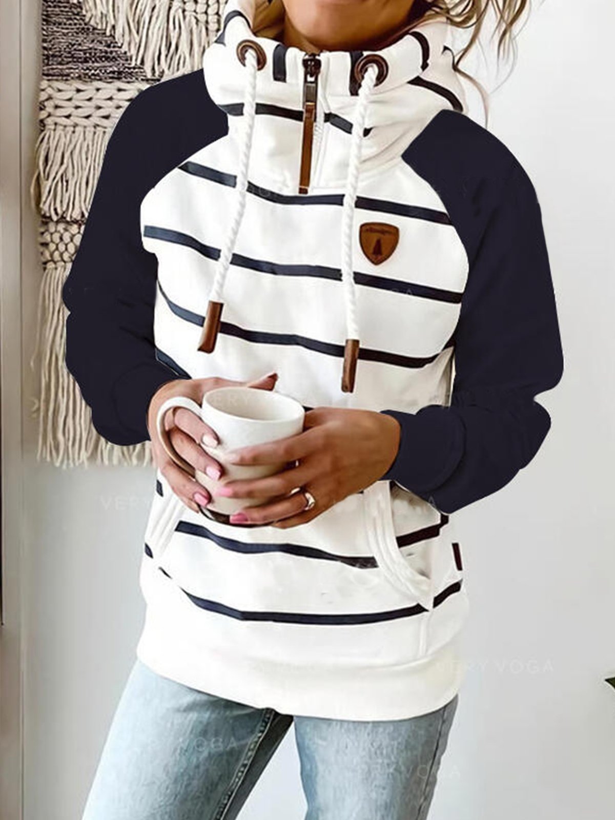 Urban Stripes Long Sleeve Hoodie