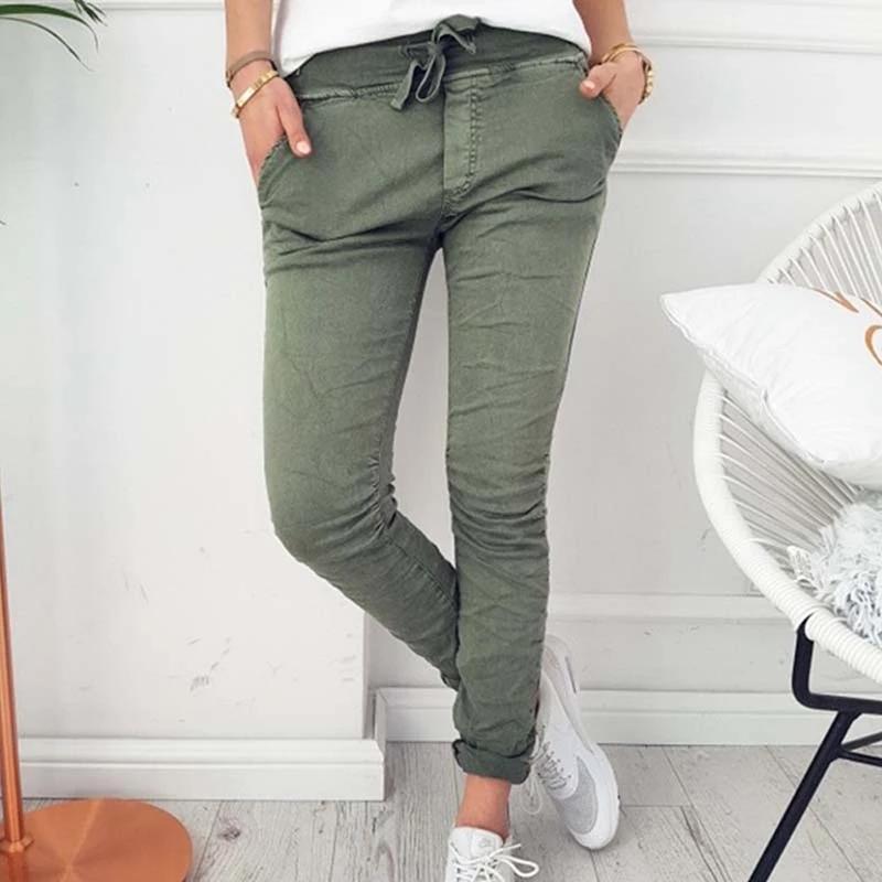 Enigmatic Whispers Stylish trousers with elastic waist