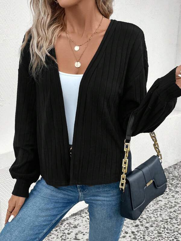 Cool black plain cardigan