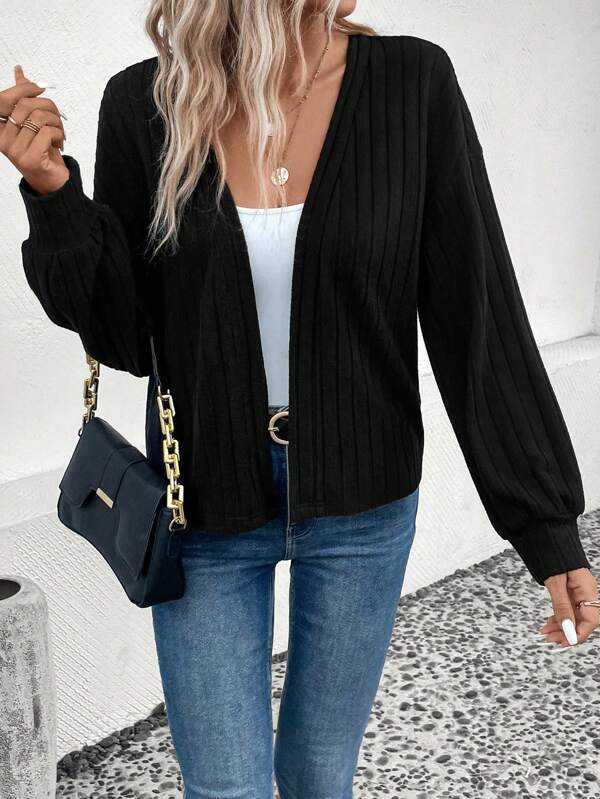 Cool black plain cardigan