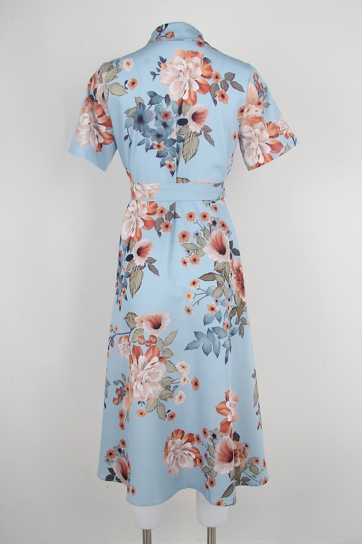 FloralBreeze midi wrap dress