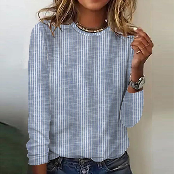 Comfortable long sleeve top with round neck