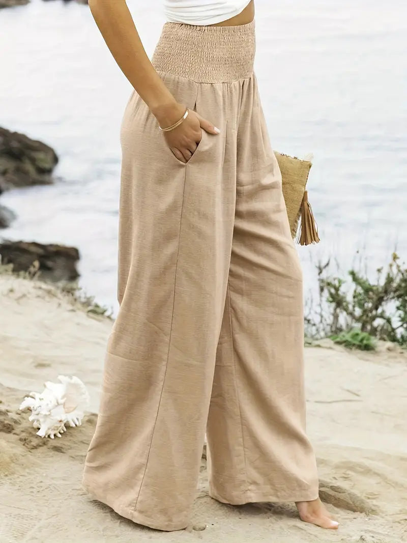 "Sandy beach lightweight palazzo pants"