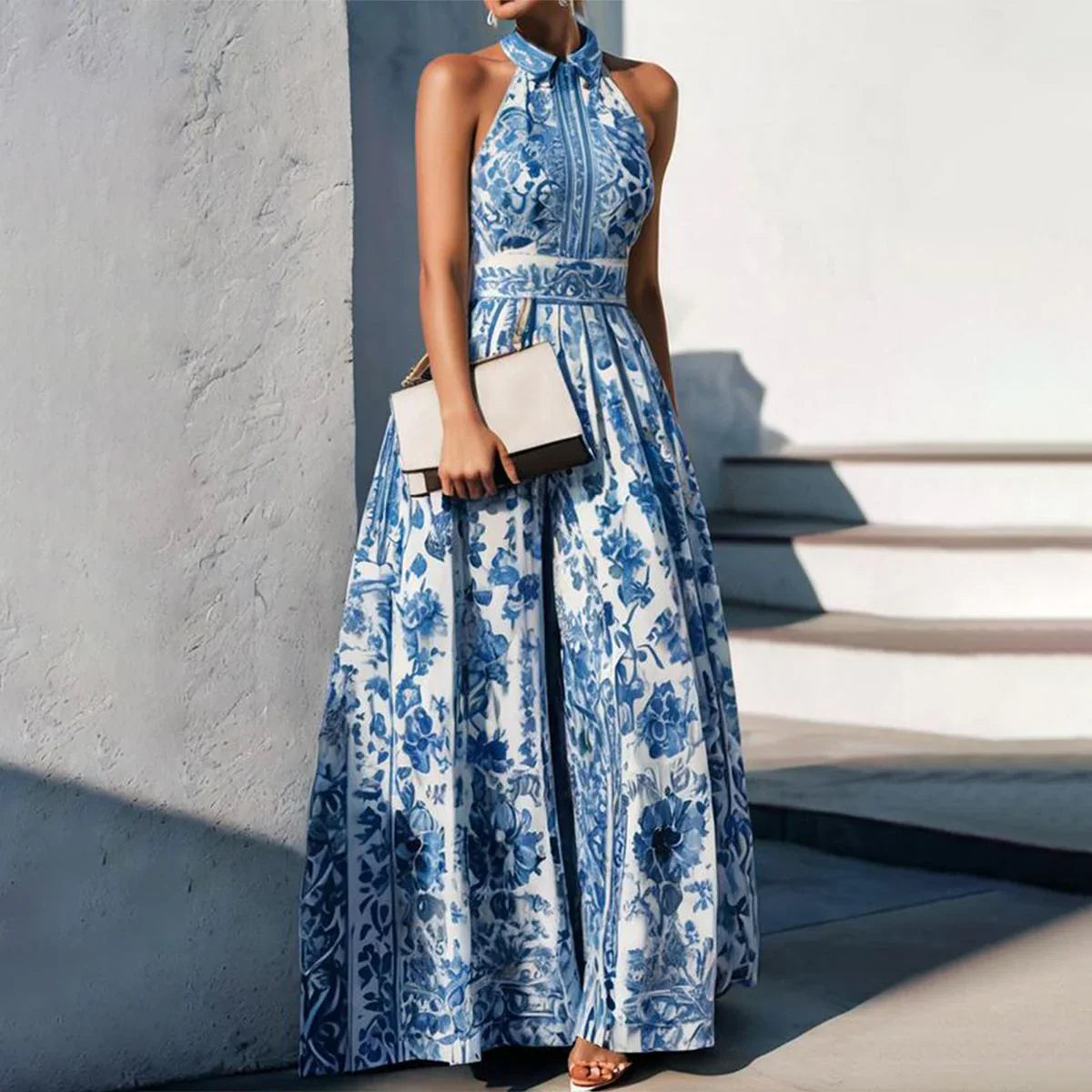 Blossom Short Sleeves Maxi Dress