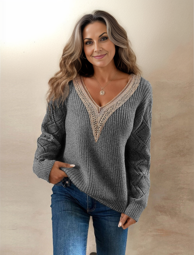 Comfortable V-neck sweater