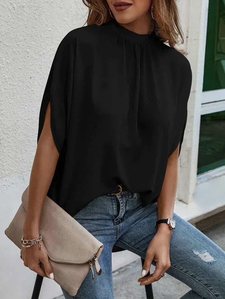 Casual short sleeve monochrome top