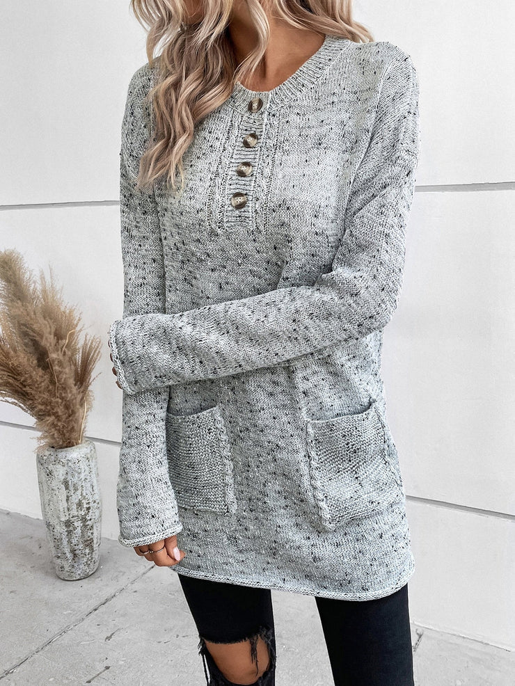 Noble long sleeve sweater with V-neck