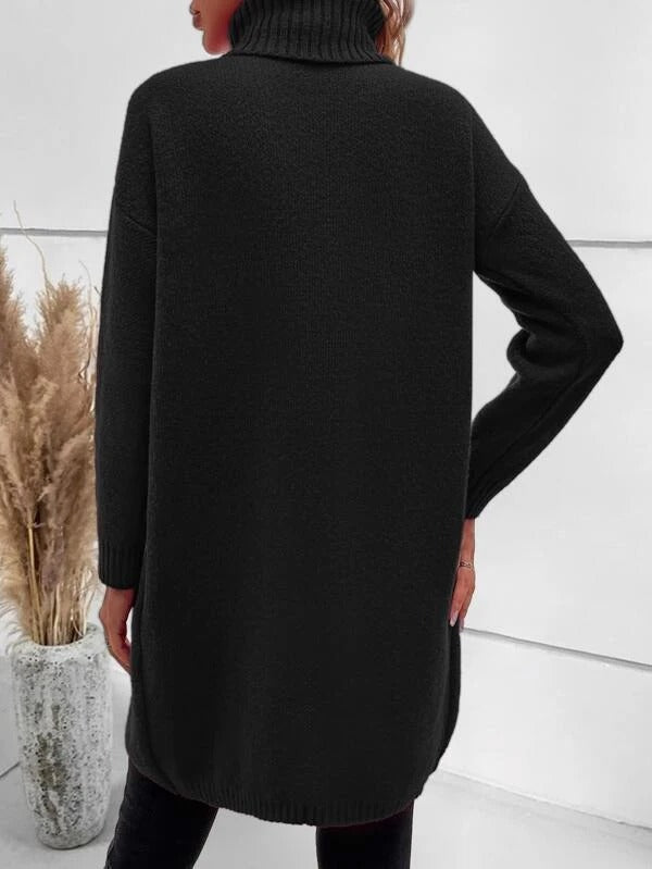 Cool monochrome sweater with high neckline