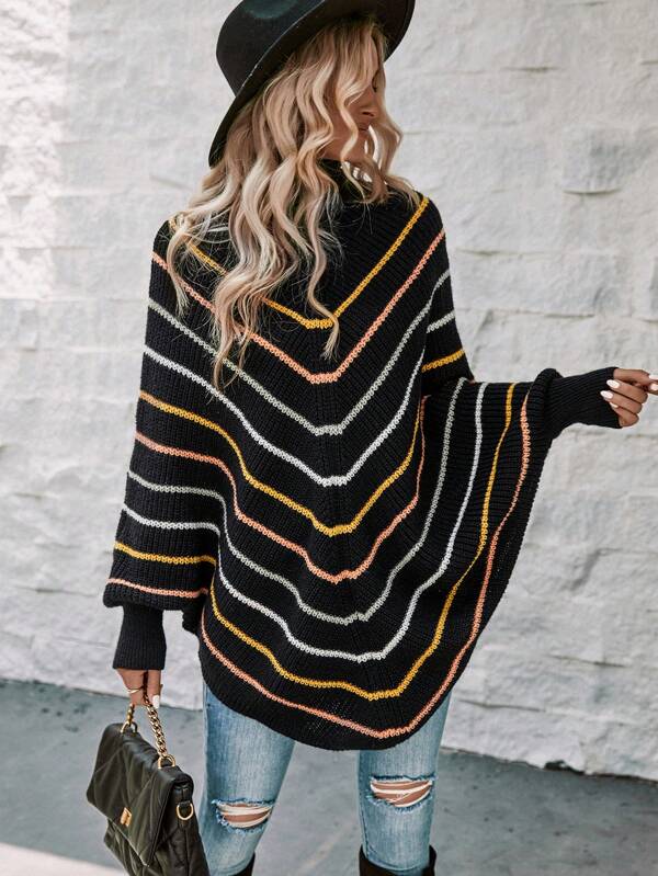 Fashionable long sleeve sweater with print