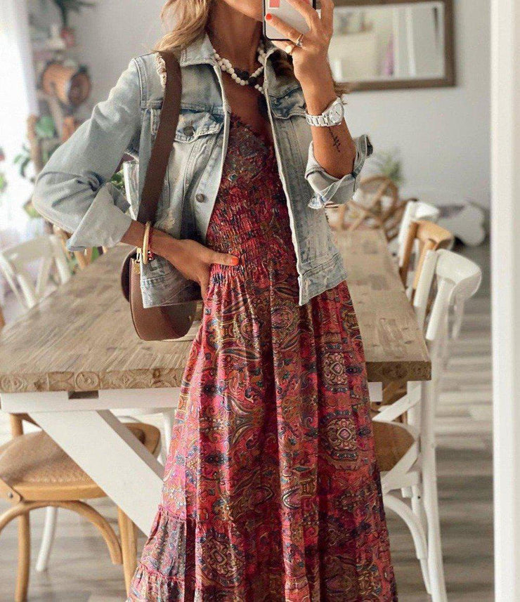 Stop and Stare Paisley Print Maxi Dress