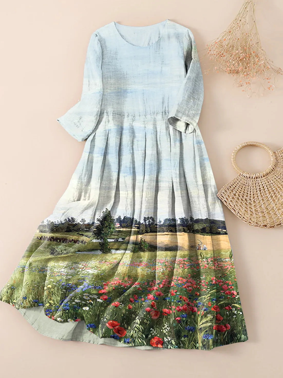 Landscape idyll dress