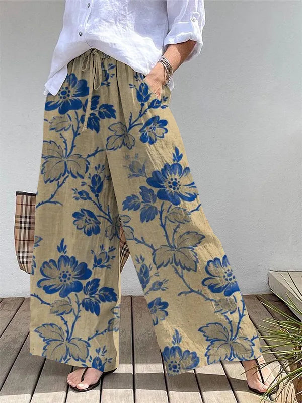 Blue Flowers Magic Pants