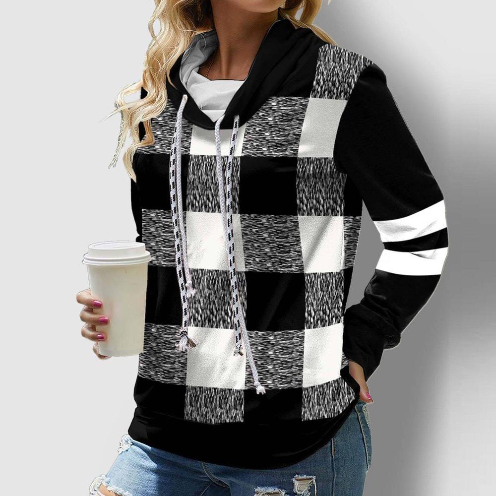 Black and white chessboard hoodie