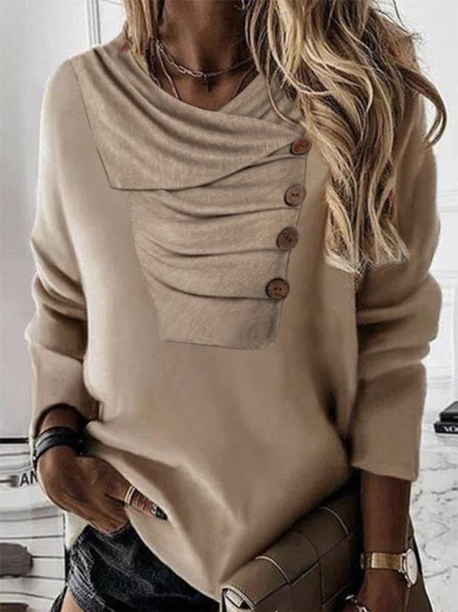 Brown long sleeve monochrome top