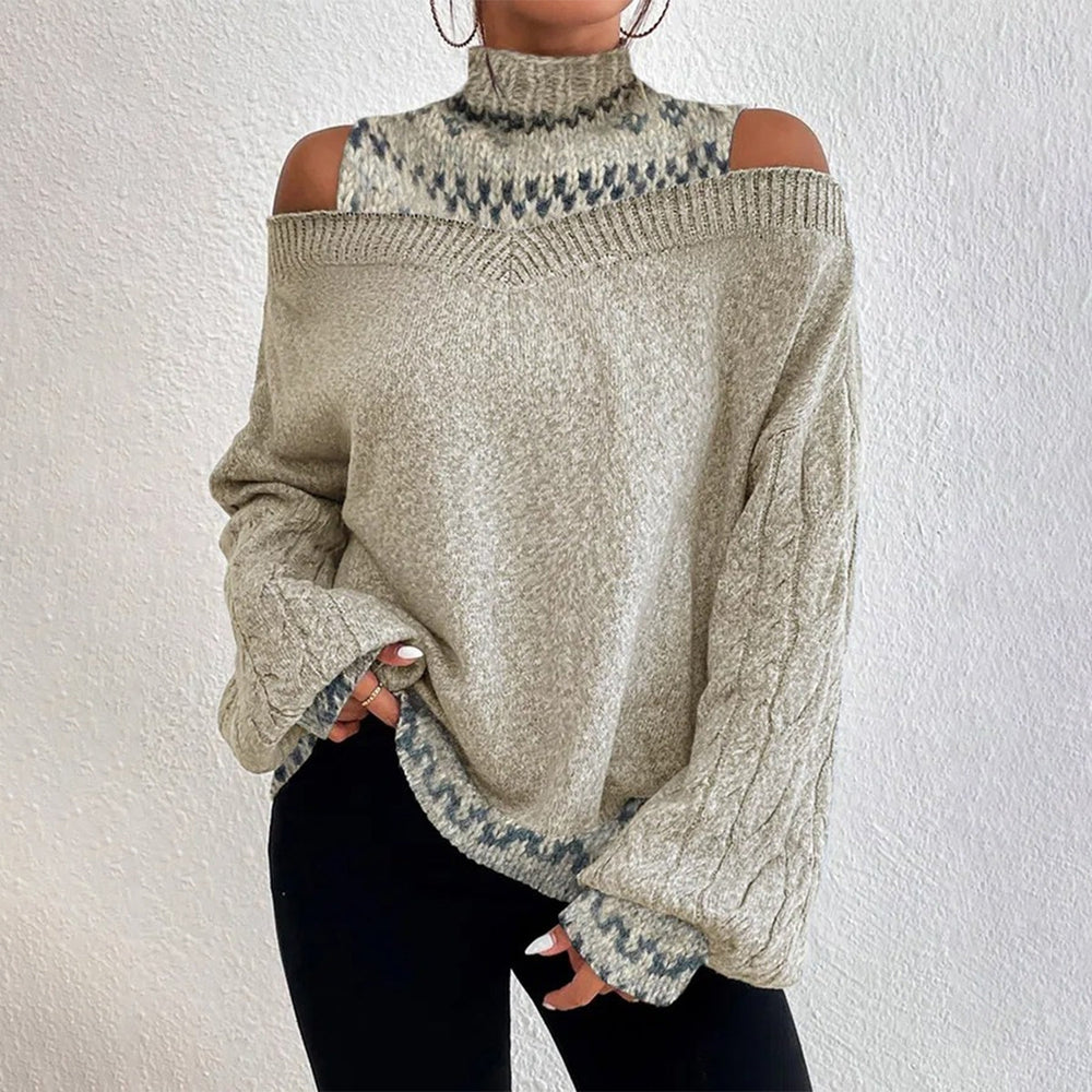 Modern Print Long Sleeve Sweater