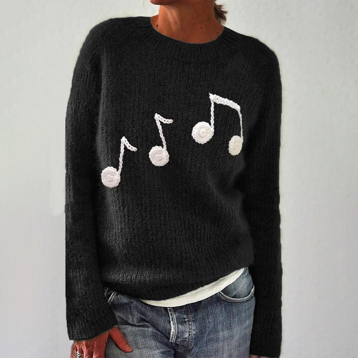 Noble black long sleeve sweater