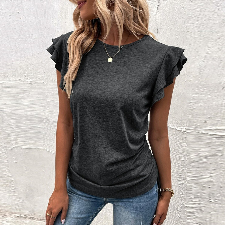 Grey short sleeve monochrome top