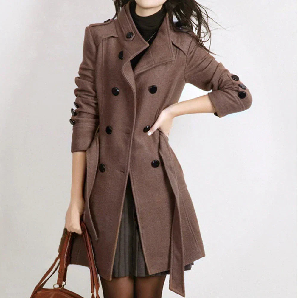 Brown beauty belt coat