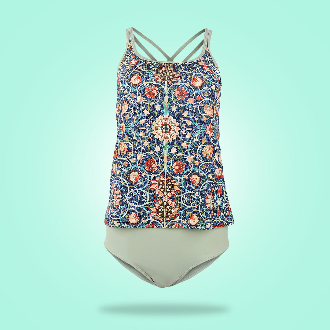 Glamorous sleeveless swimwear with print