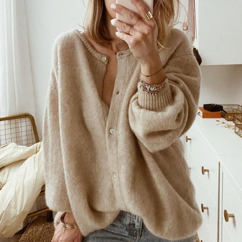 Cozy chic fashionable all-round cardigan