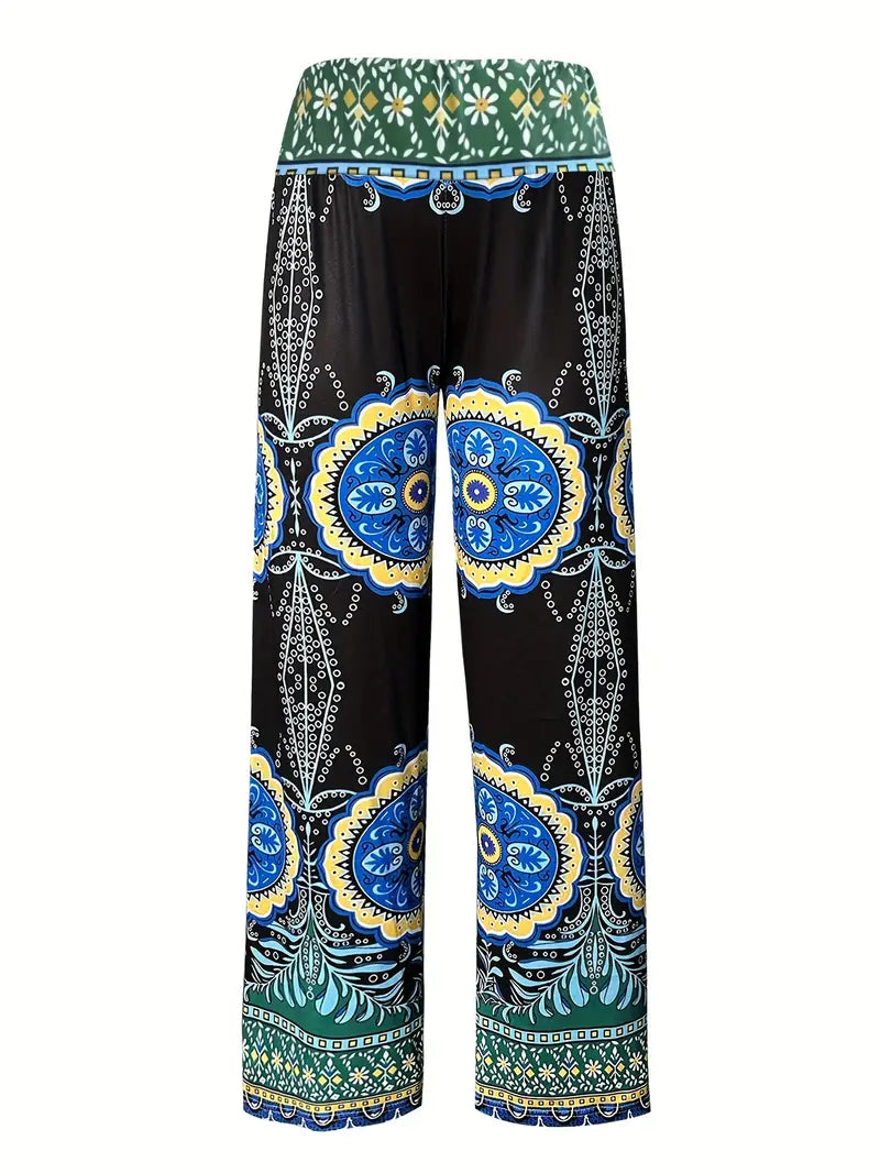 SummerDream Colorful Paisley Leisure Palazzo Pants