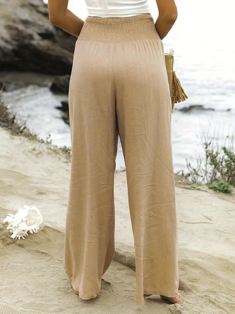 "Sandy beach lightweight palazzo pants"