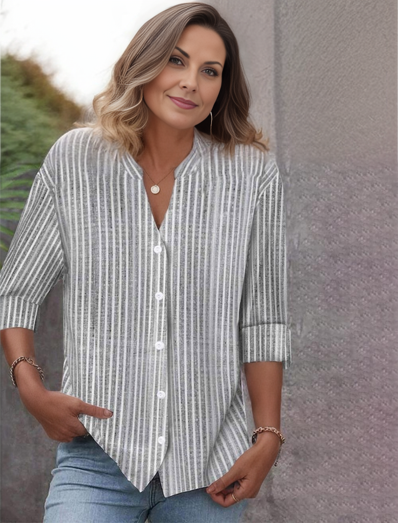 Casual grey print top