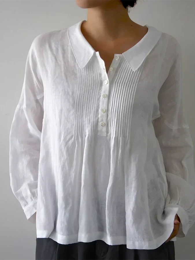 Glossy white EleganzBlouse