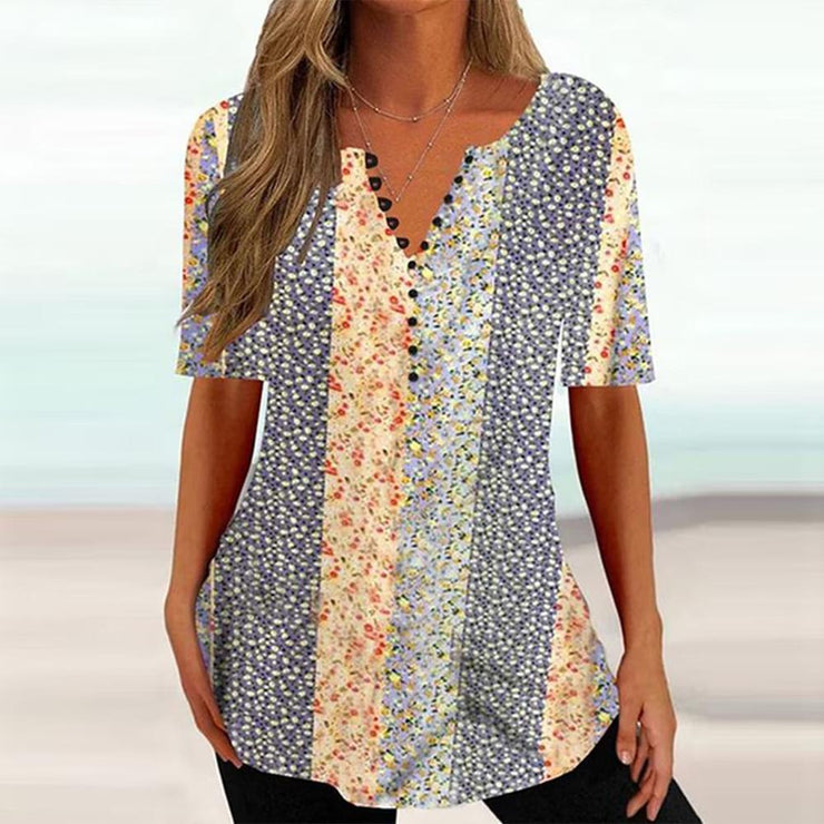 Special short sleeve print top