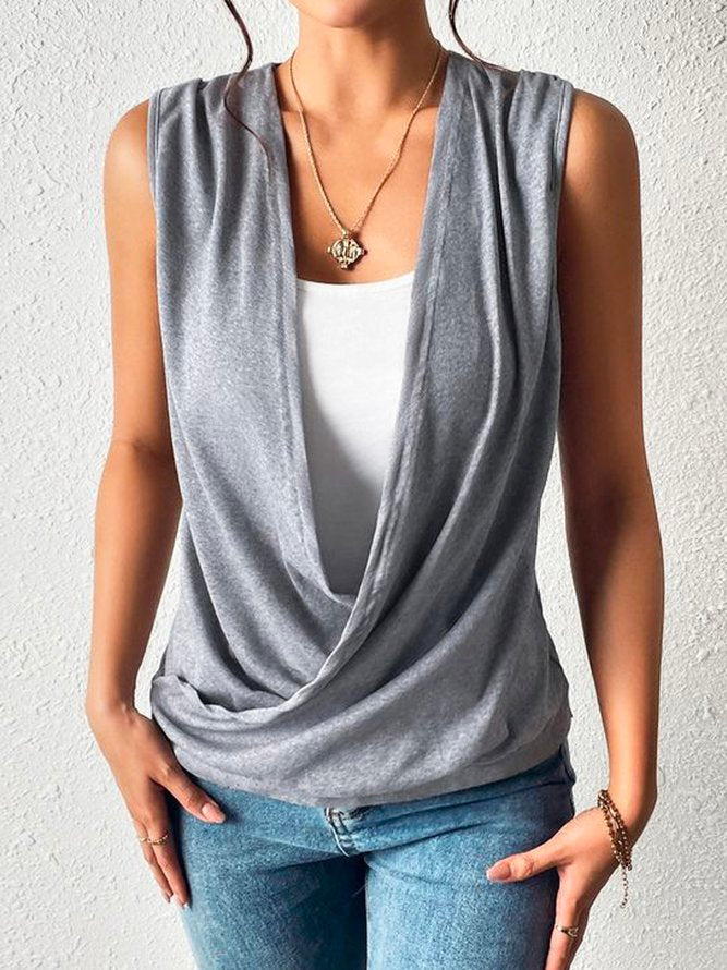 Comfy Grey Sleeveless Top