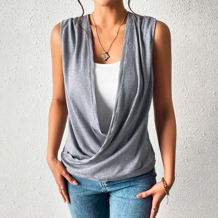 Comfy Grey Sleeveless Top