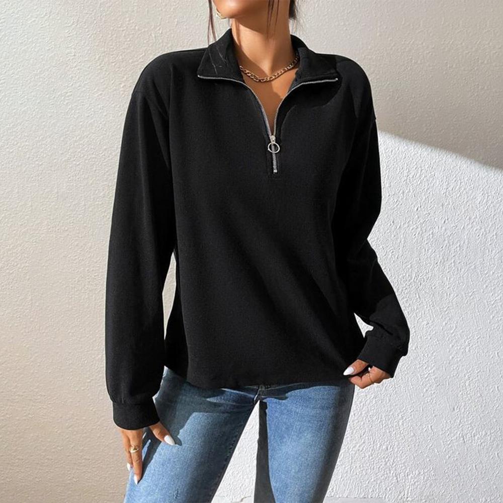 Black monochrome long sleeve top