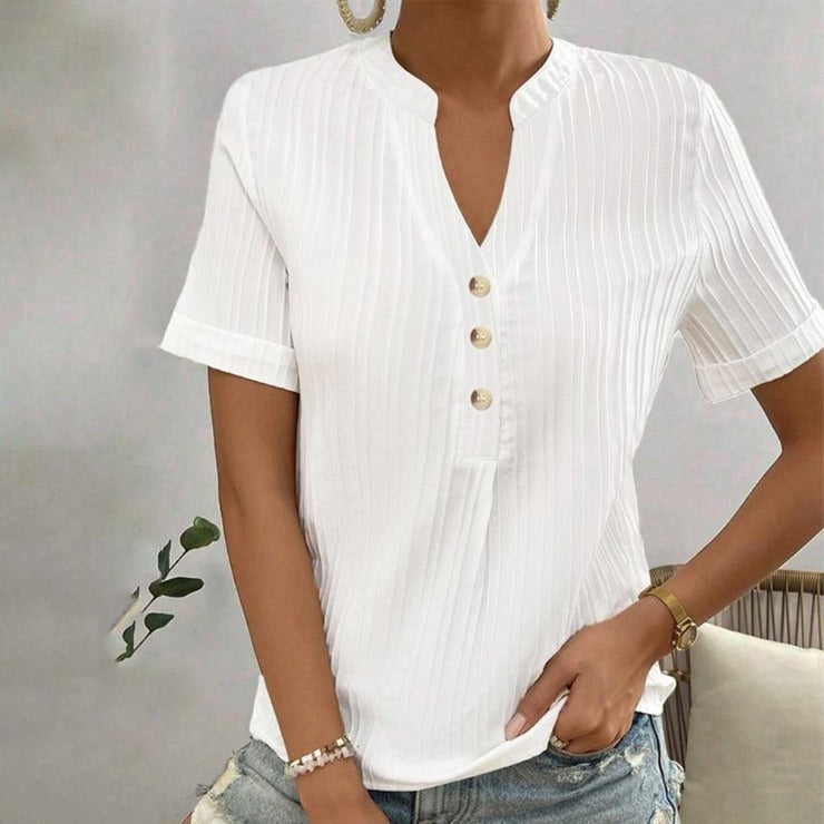 Chic short sleeve monochrome top