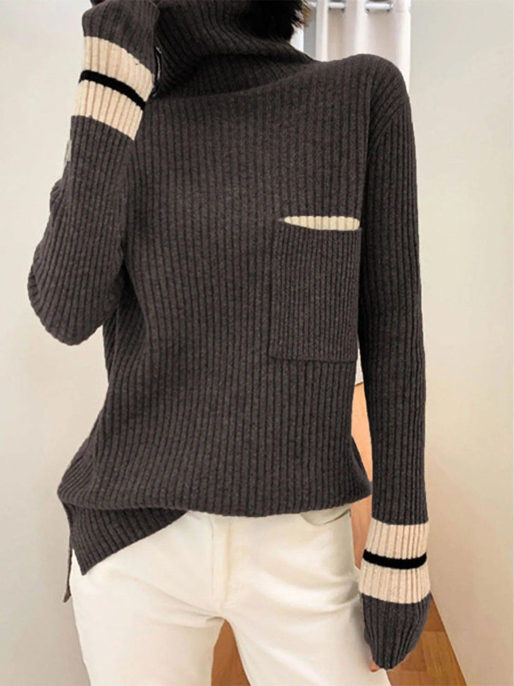 Comfortable sweater with high neckline