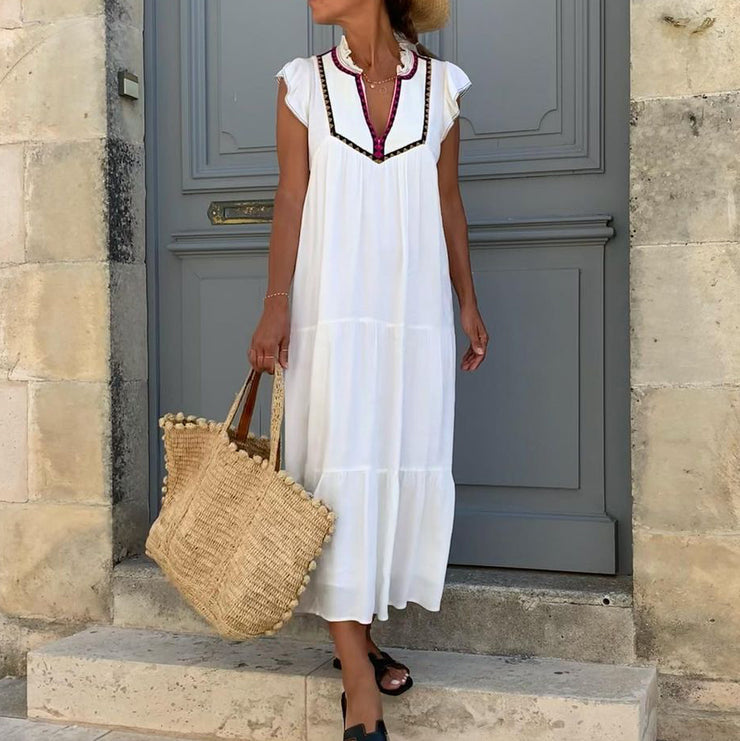 Baggy White sleeveless maxi dress