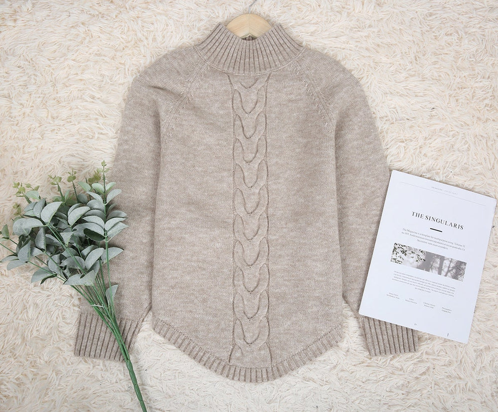 Long-sleeved, monochrome sweater in vintage style