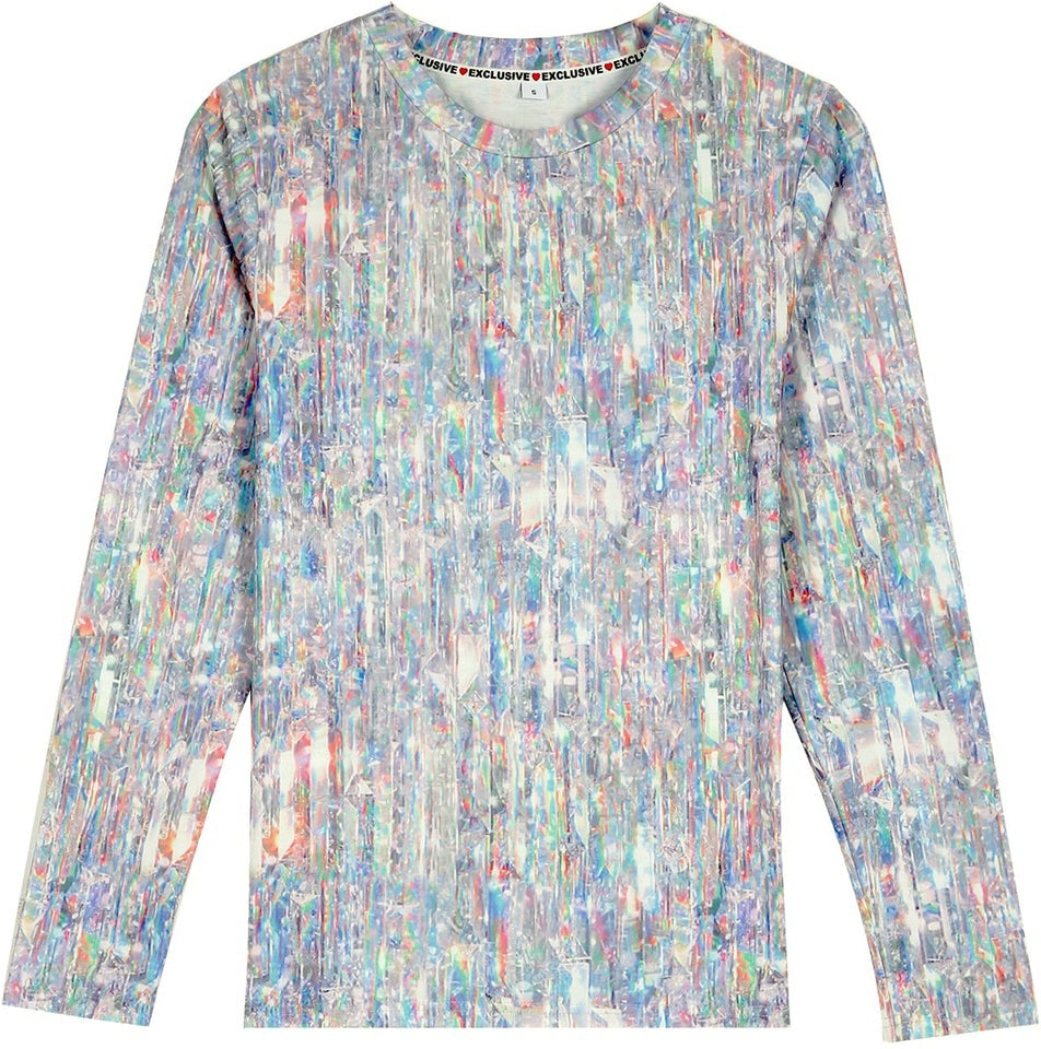 Raining Sparkle Print Long Sleeve Shirt