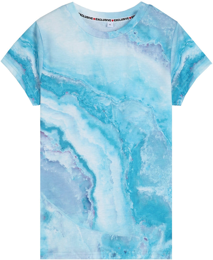 Ocean Dream Blue top with marble print