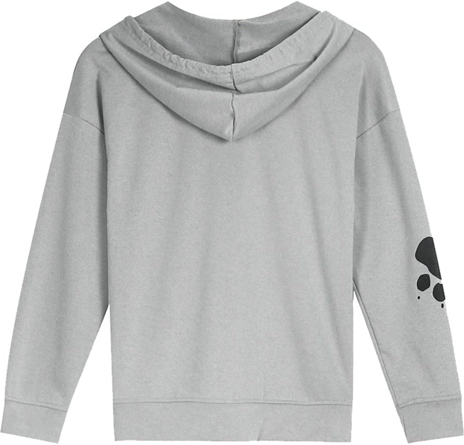 Bagless grey sweatshirt with animal pattern