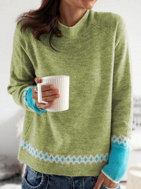 Fresh sweater with round neck