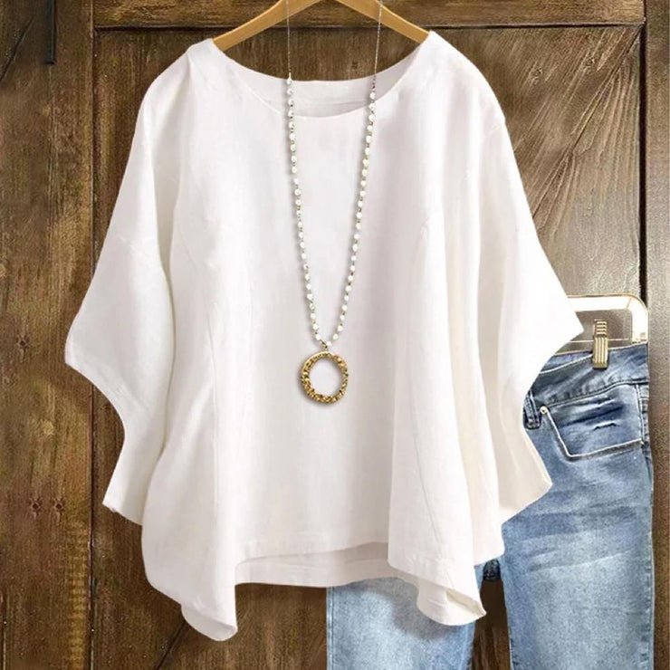 Simple white batwing top