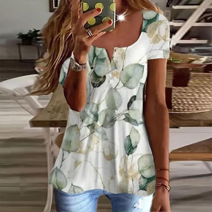 Fresh short sleeve print top