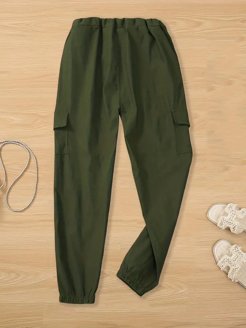 Olive green cargo jogging comfort pants