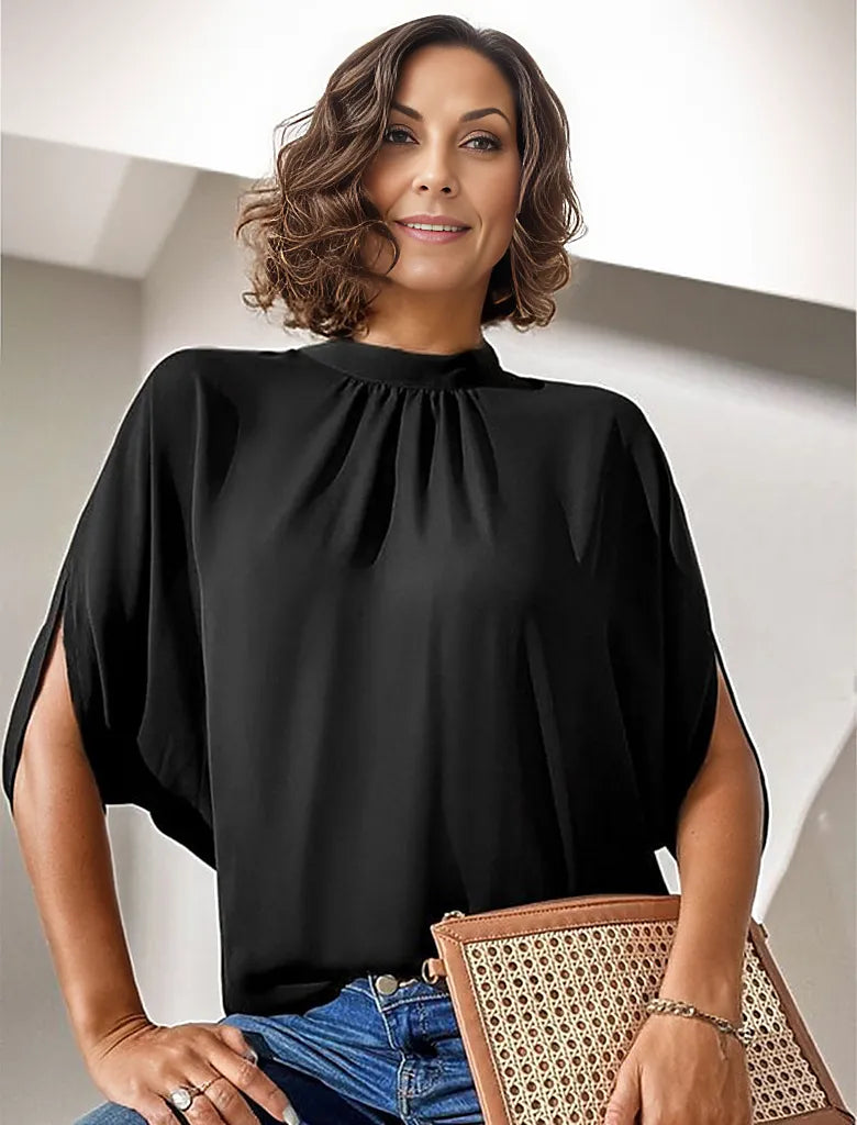 Black short sleeve monochrome top