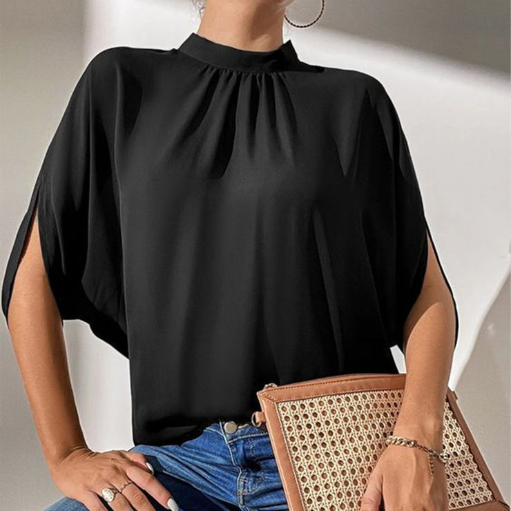 Black short sleeve monochrome top