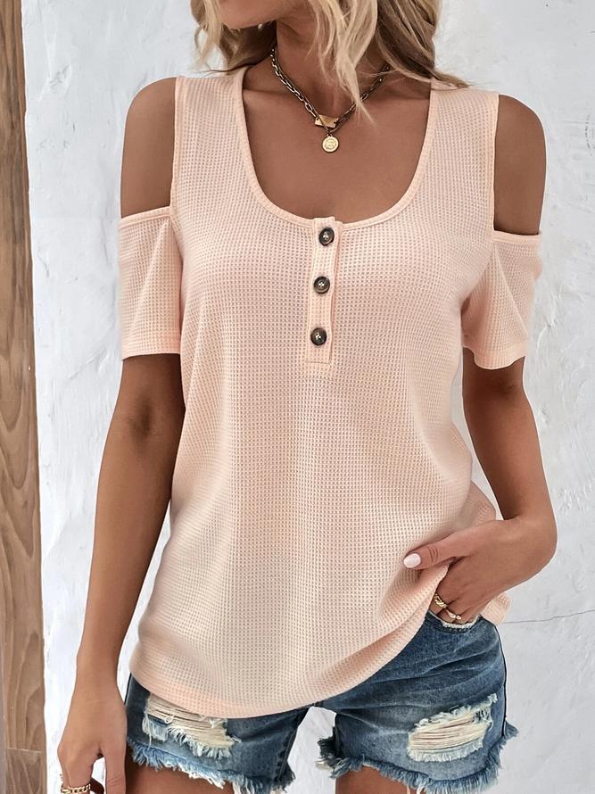 Apricot short sleeve monochrome top