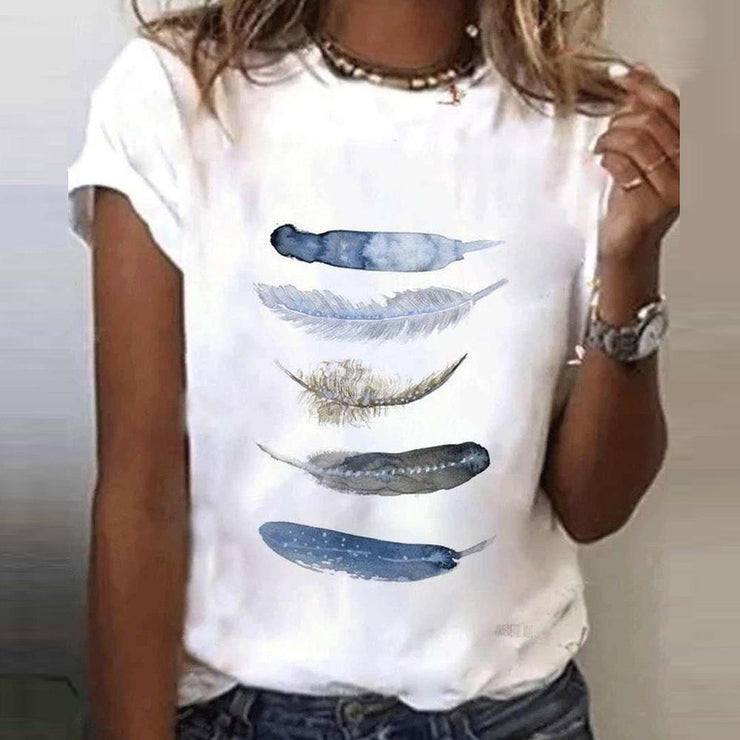 Freedom Feather T-shirt with short sleeves